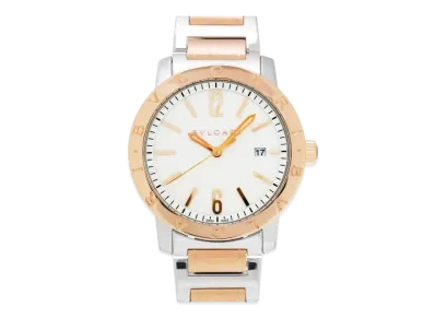 BVLGARI Bvlgari Bvlgari "White/Stainless Steel/Pink Gold"
