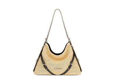 GIVENCHY Medium Voyou Bag in Raffia "Natural"