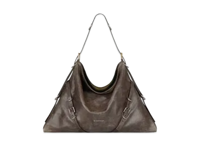 GIVENCHY Large Voyou Bag In Aged Leather "Walnut Brown"