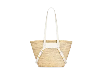 GIVENCHY Medium Voyou Basket Bag in Raffia "Ivory"