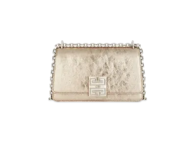 GIVENCHY Small 4G Bag In Laminated Leather with Chain "Dusty Gold"
