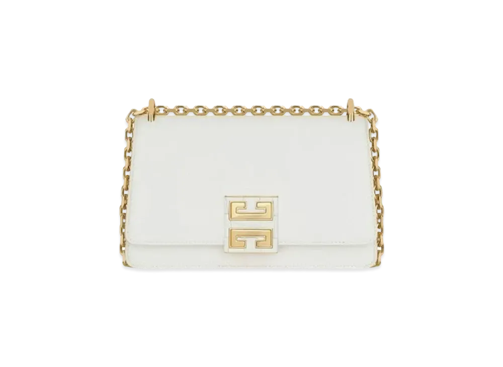 GIVENCHY Small 4G Bag In Leather with Chain "Ivory"