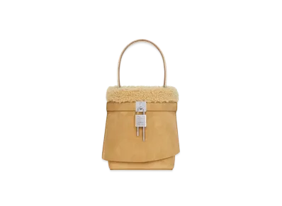GIVENCHY Shark Lock Bucket Bag In Suede and Shearling "Hazel"