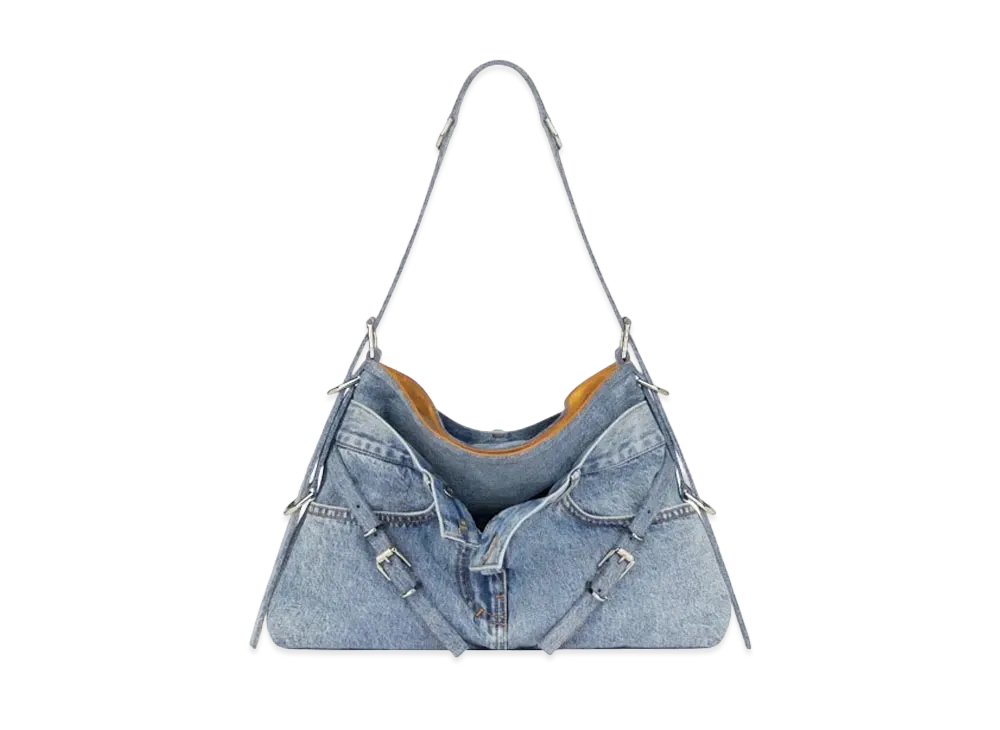 GIVENCHY Medium Voyou Boyfriend Bag In Jeans "Medium Blue"