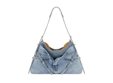 GIVENCHY Medium Voyou Boyfriend Bag In Jeans "Medium Blue"