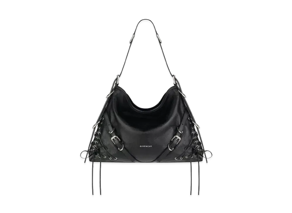 GIVENCHY Medium Voyou Bag In Corset Style Leather "Black"
