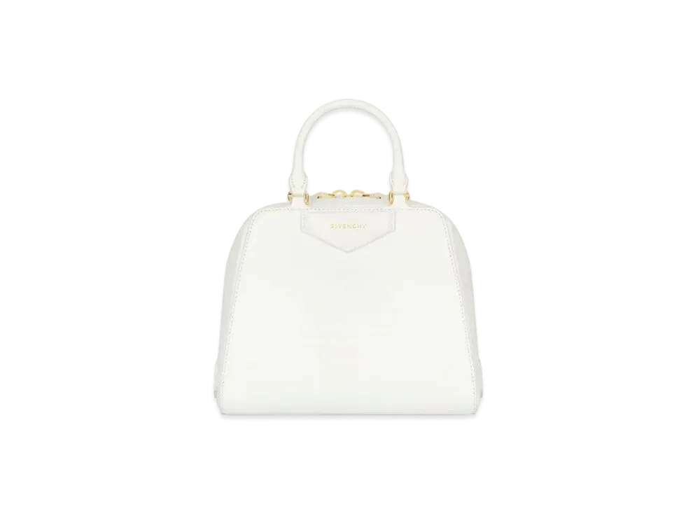 GIVENCHY Mini Antigona Cube Bag In Leather "Ivory"