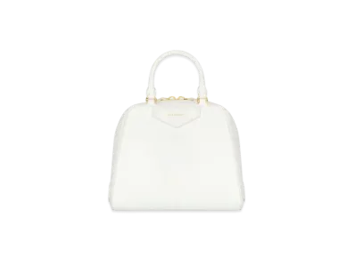 GIVENCHY Mini Antigona Cube Bag In Leather "Ivory"