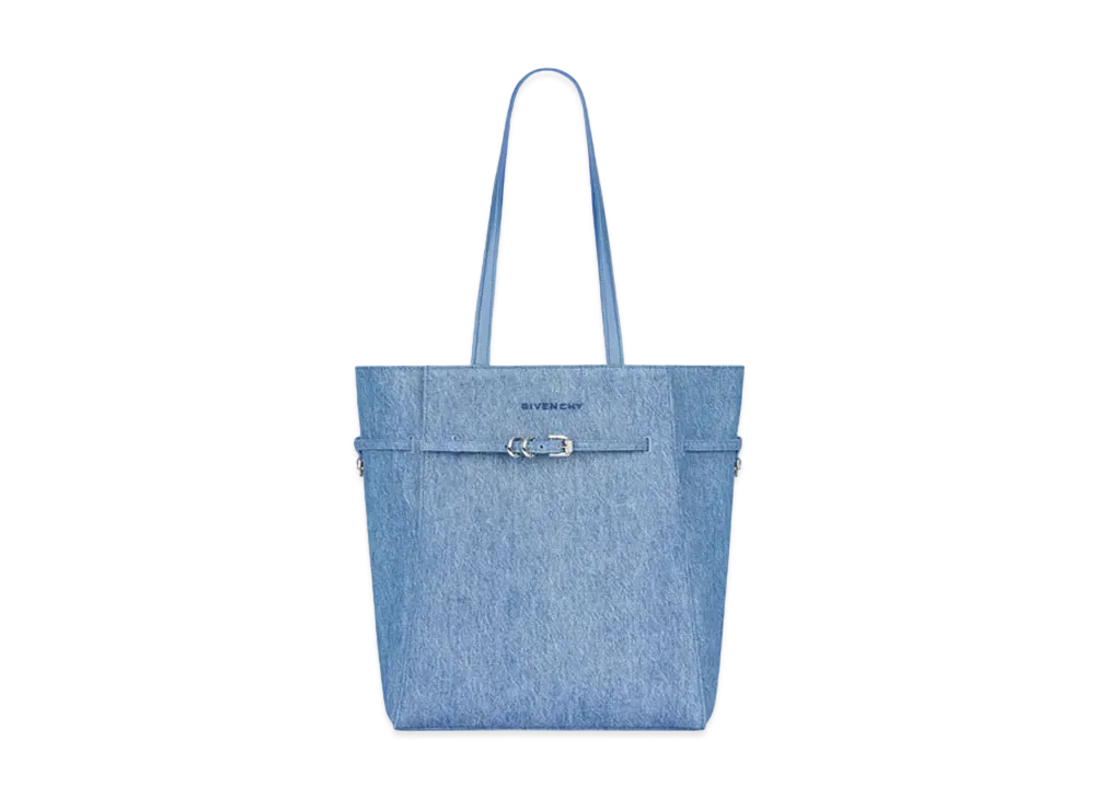 GIVENCHY Small Voyou Tote Bag Denim "Medium Blue"