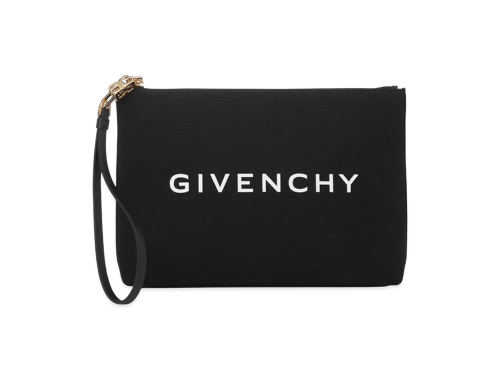 【美品】ジバンシィ 4Gロゴ 2wayクラッチバッグ グレー【正規品】 GIVENCHY ジバンシイ バッグ 刺繍 筆記体 ロゴ クラッチバッグ