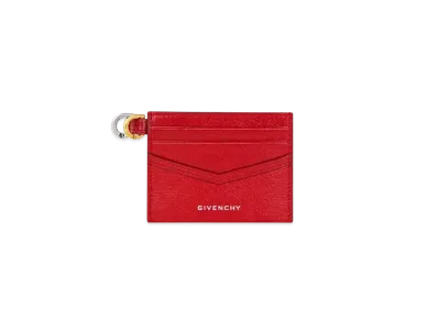 GIVENCHY Voyou Card Holder In Leather "Vermillon/Red"