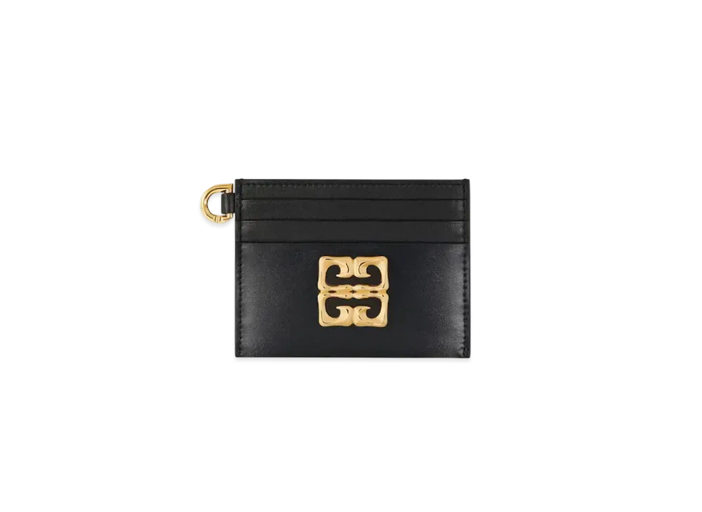 GIVENCHY 4G Liquid Card Holder In Box Leather "Black"