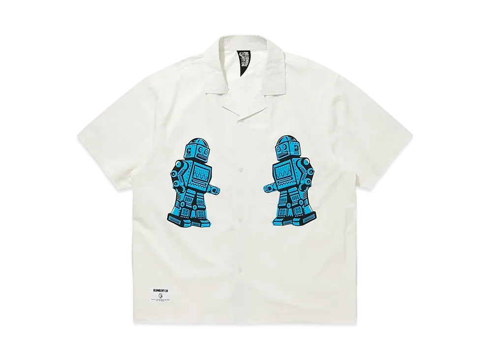 BILLIONAIRE BOYS CLUB Open Collar Shirt "White"