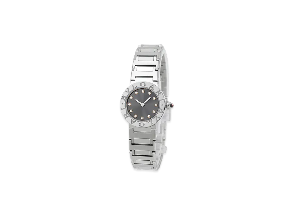 BVLGARI Women's Quartz 12P Diamond 23mm "Black"