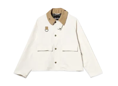 Barbour x BEAMS F SPEY Mix Fabric Stretch Twil Short Blouson "Off White"