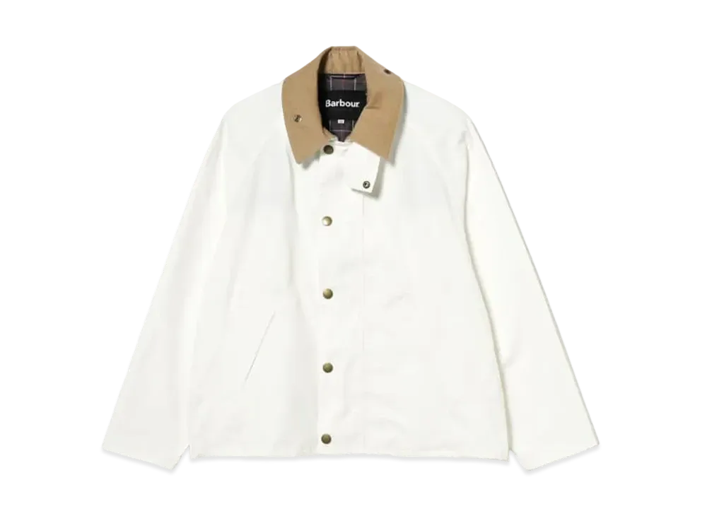 Barbour x BEAMS F Transport Jacket Mix Fabric Stretch Twill Jacket "White"