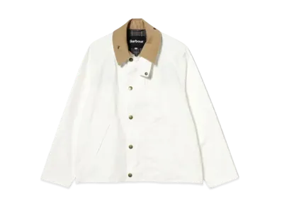 Barbour x BEAMS F Transport Jacket Mix Fabric Stretch Twill Jacket "White"