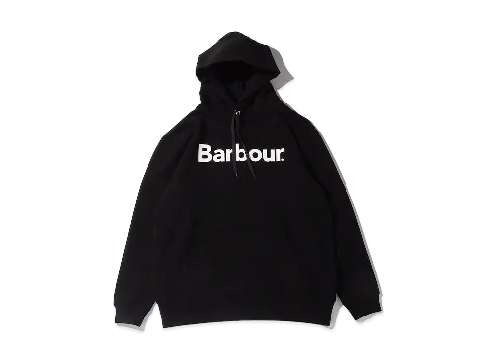 Barbour Front Logo Long Sleeve Hoodie "Black"