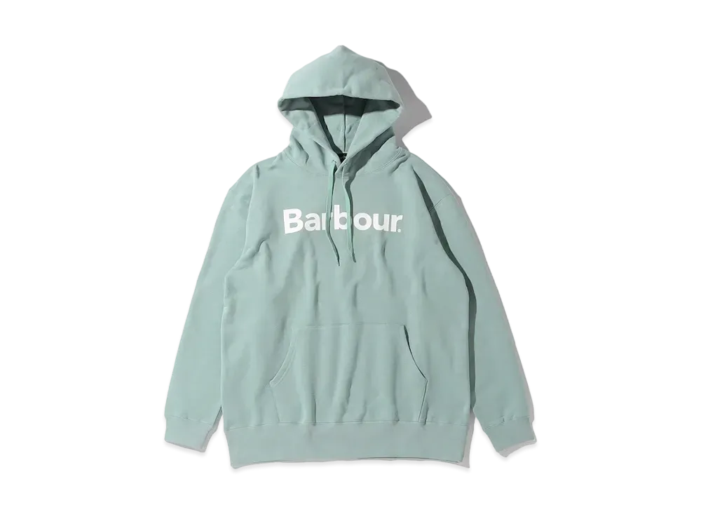 Barbour Front Logo Long Sleeve Hoodie "Sax Blue"