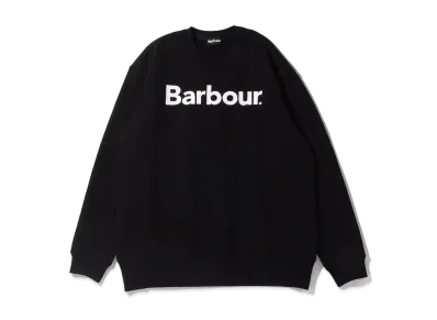Barbour Front Logo Long Sleeve Crew Neck Sweat "Black"