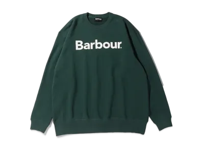 Barbour Front Logo Long Sleeve Crew Neck Sweat "Green"