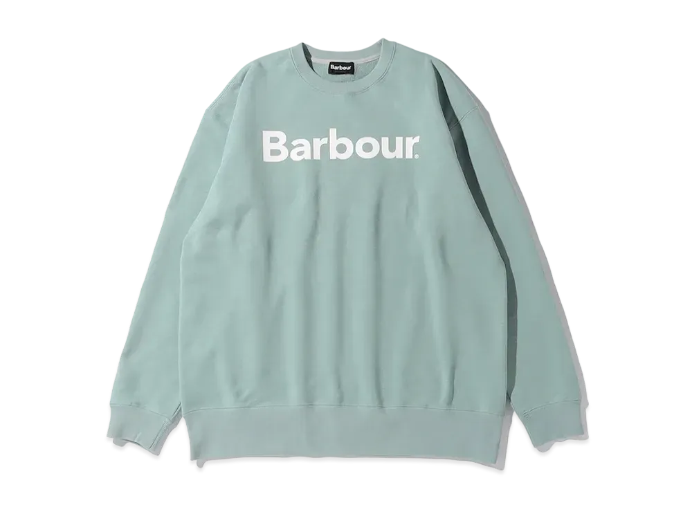 Barbour Front Logo Long Sleeve Crew Neck Sweat "Sax Blue"