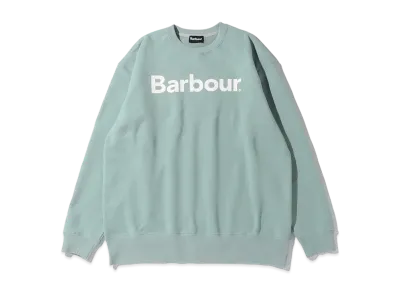 Barbour Front Logo Long Sleeve Crew Neck Sweat "Sax Blue"