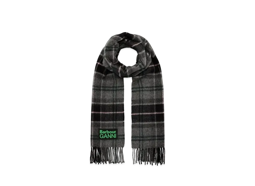 Barbour x GANNI Wool Scarf "Check"