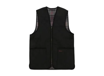 Barbour Vest Quilted Liner Vest Tailored Fit Reversible "Black"