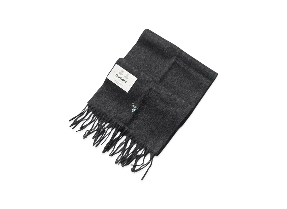 Barbour Plain Lambswool Scarf Solid "Charcoal"