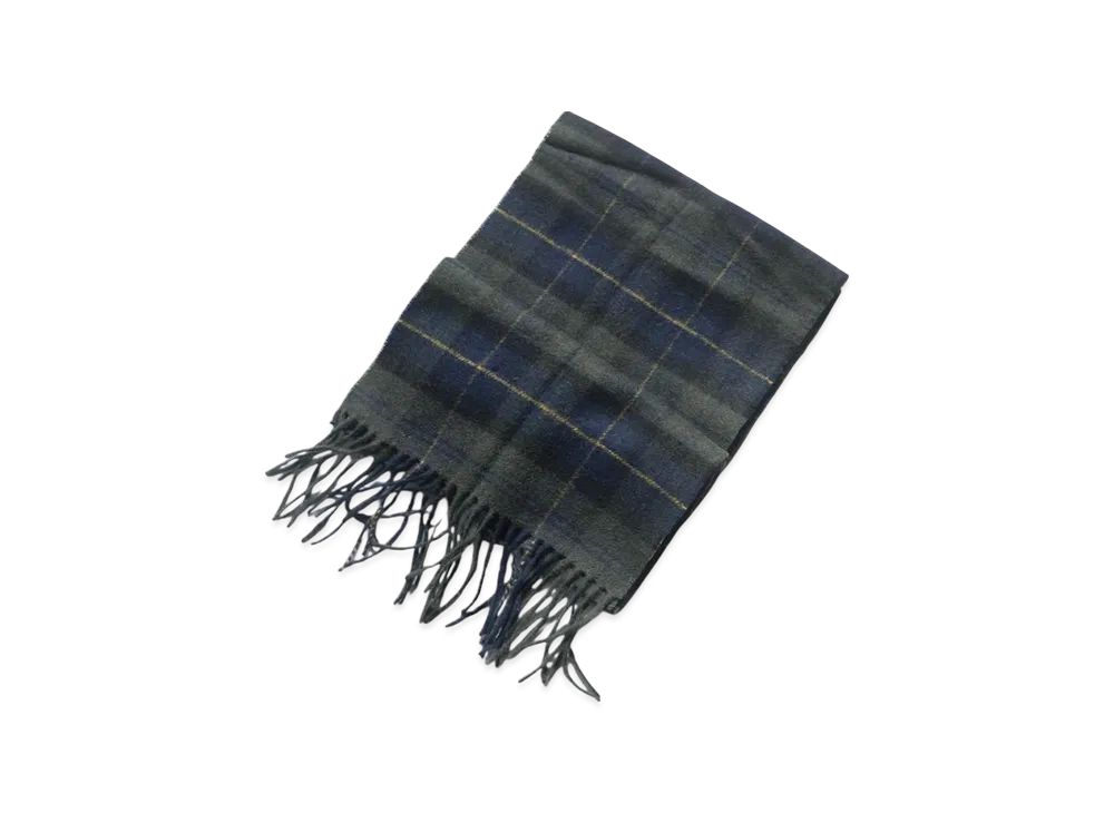 Barbour Tartan Lambswool Scarf Check "Olive Night"