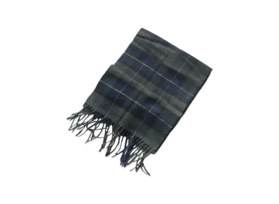 Barbour Tartan Lambswool Scarf Check "Olive Night"