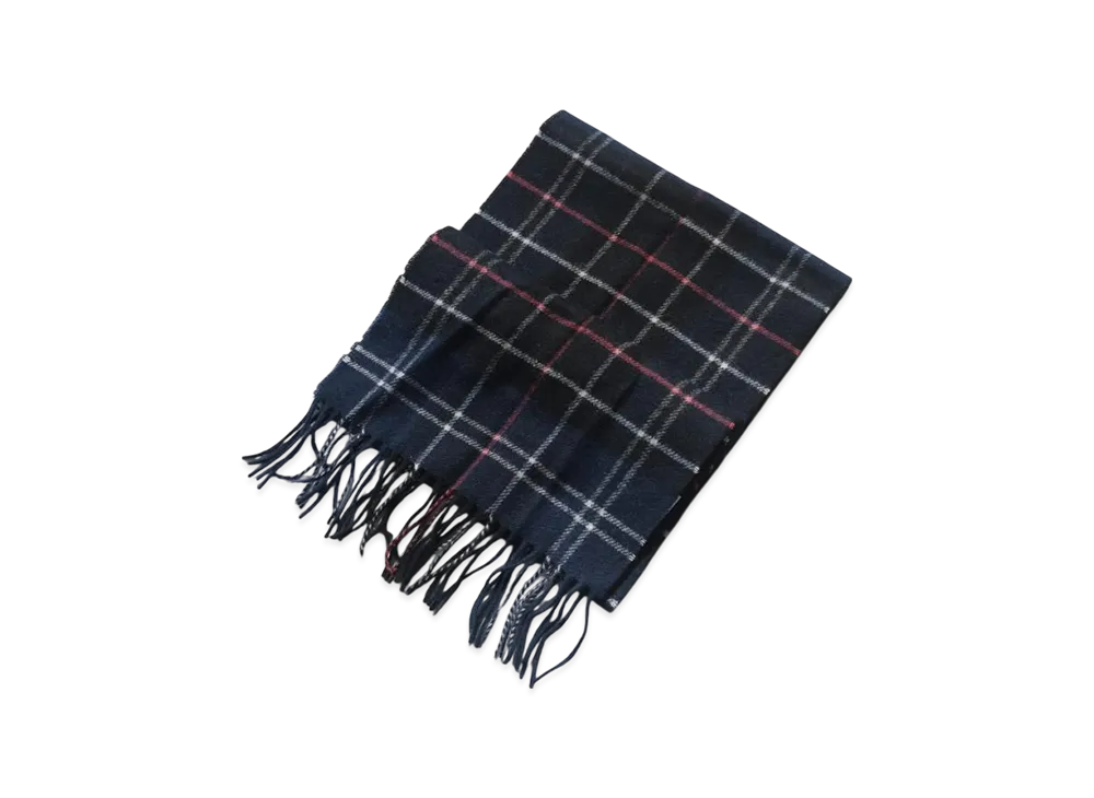 Barbour Tartan Lambswool Scarf Check "Navy/Red Tartan"