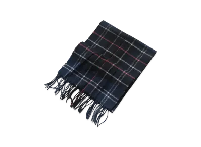 Barbour Tartan Lambswool Scarf Check "Navy/Red Tartan"