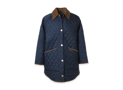 Barbour 30th Anniversary Oversized Liddesdale Quilted Jacket, Size 10 "Navy"