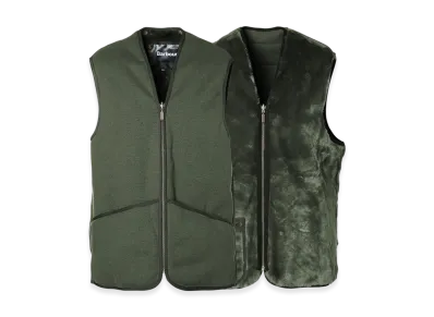 Barbour Warm Pile Waistcoat Zip-In Liner Vest "Sage"