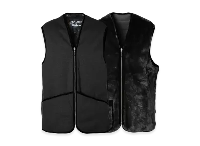 Barbour Warm Pile Waistcoat Zip-In Liner Vest "Black"