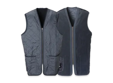 Barbour Polarquilt Reversible Waistcoat Zip-In Liner Vest "Navy"