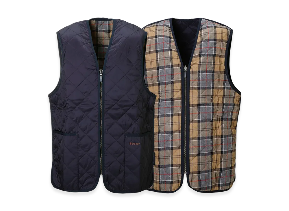 Barbour Quilted Waistcoat / Zip-In Padded Vest "Navy"