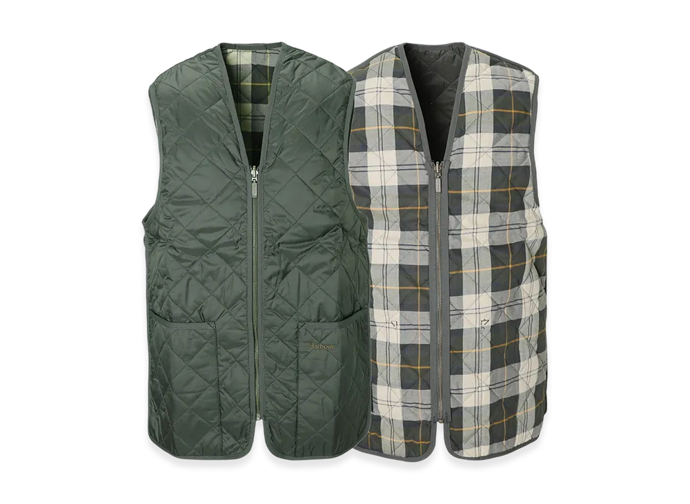 Barbour Quilted Waistcoat / Zip-In Padded Vest "Olive/Ancient"