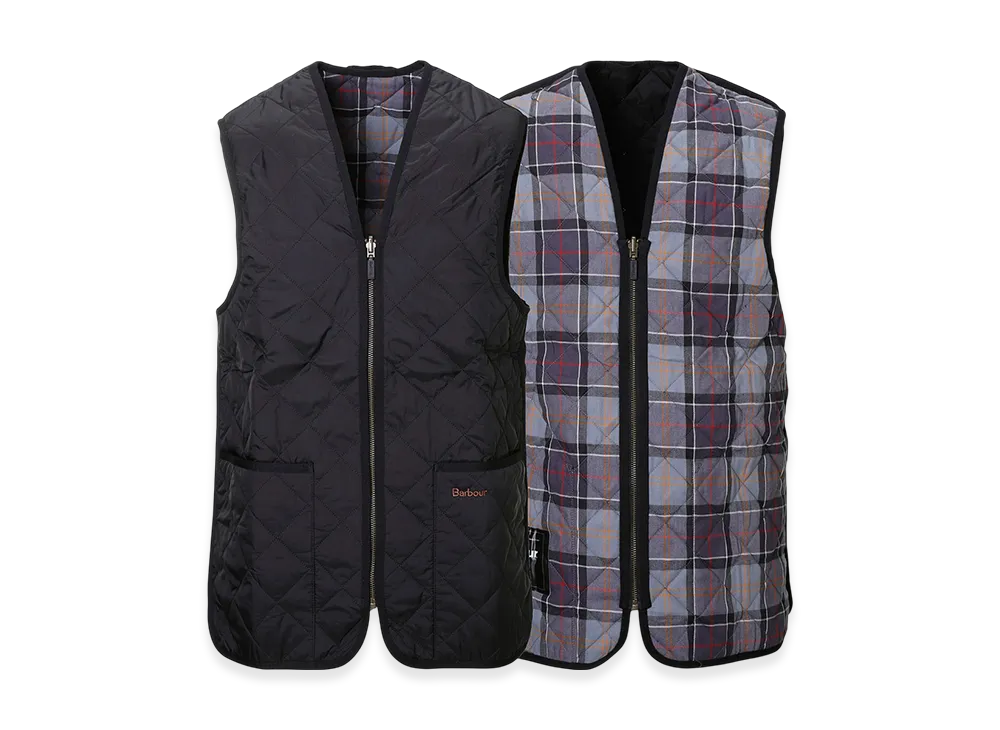 Barbour Quilted Waistcoat / Zip-In Padded Vest "Black"