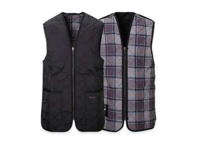 Barbour Quilted Waistcoat / Zip-In Padded Vest "Black"