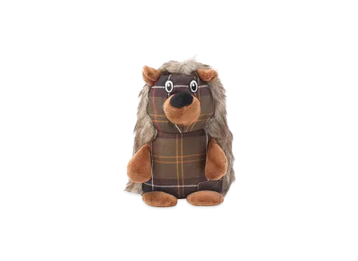 Barbour Hedgehog Dog Toy "Brown Tartan"