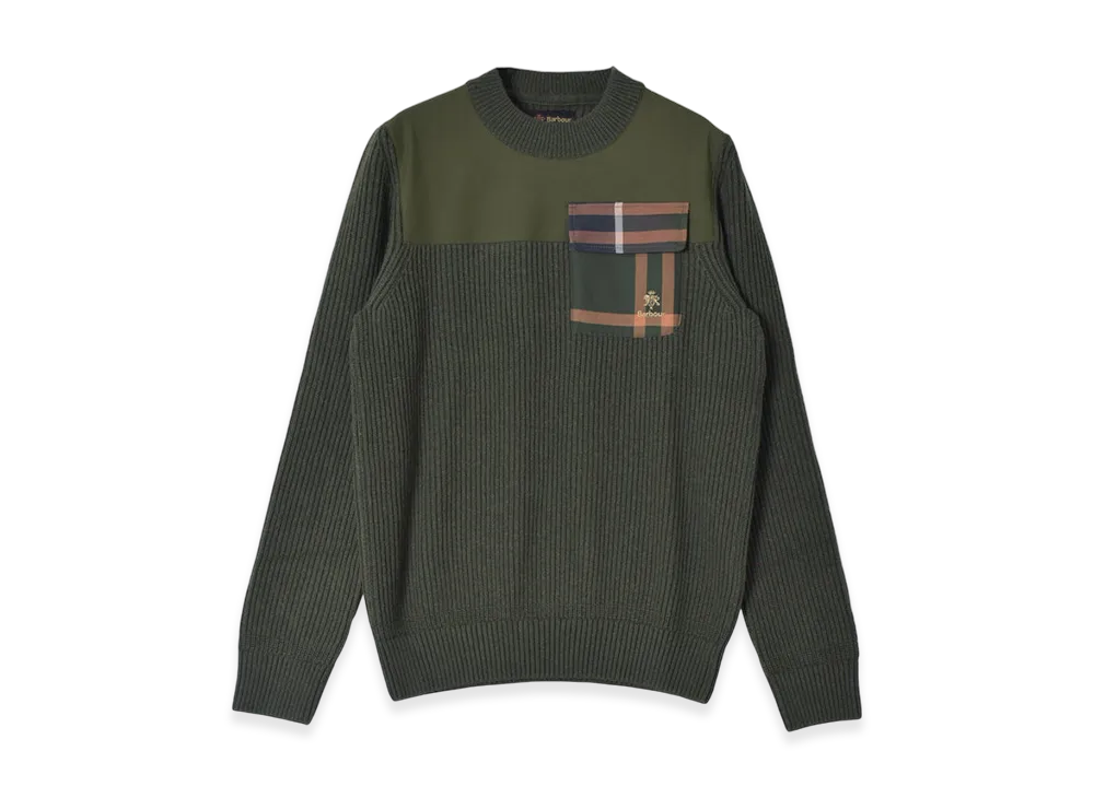 Barbour Bxb Reg Knit Crew Sweater "Olive"