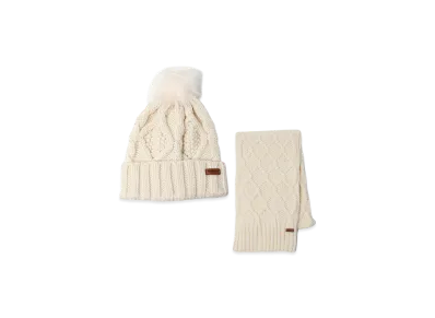 Barbour Beanie&Scarf Gift Set "Cream"