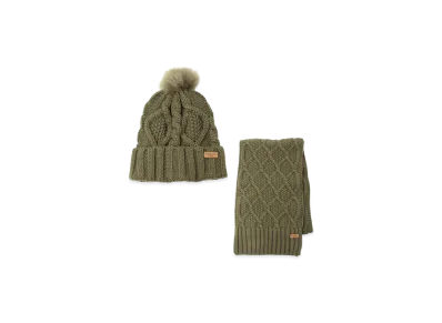 Barbour Beanie&Scarf Gift Set "Olive"