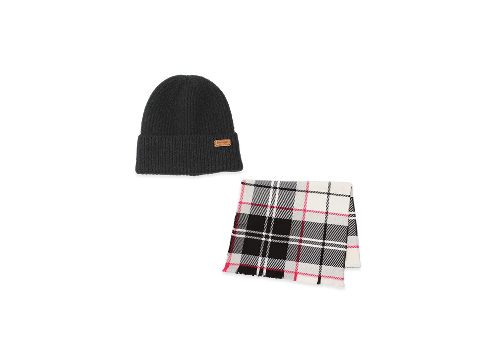Barbour Beanie&Scarf Giftset "Hot Pink Monochrome"