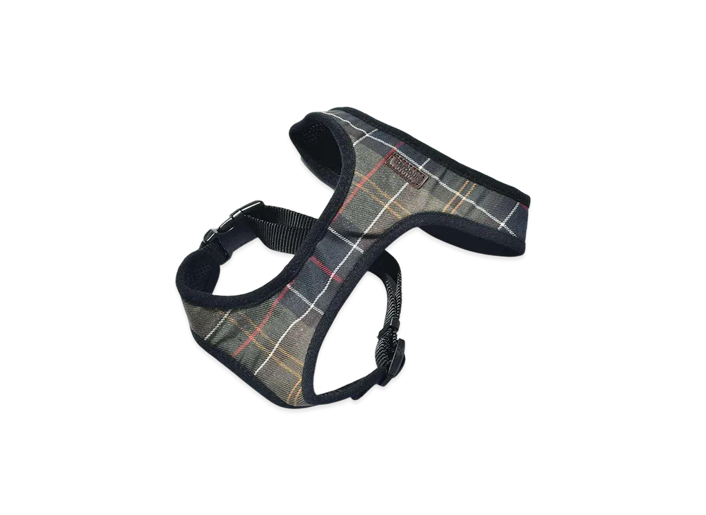 Barbour Tartan Dog Harness Classic "Classic Olive"