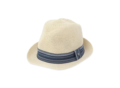 Barbour Belford Trilby Summer Hat "Ecru/Blue"