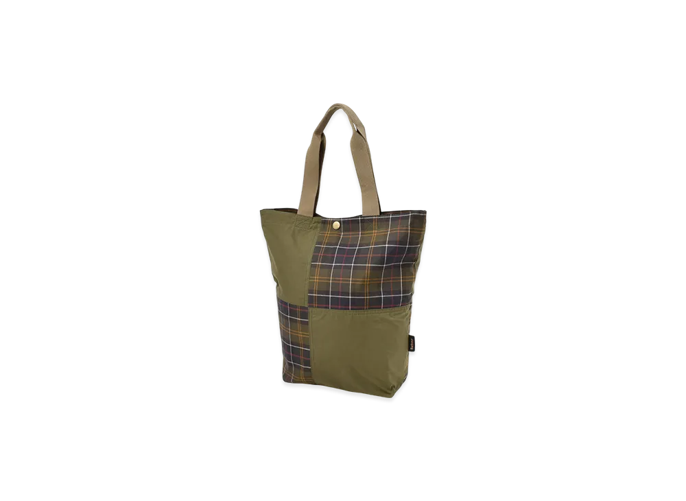 Barbour Transport Patchwork Tote Bag "Dusky Green"